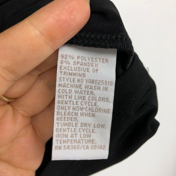 Tanjay Black Sleeveless V-neck beaded neckline tank top size S petite - Picture 7 of 12